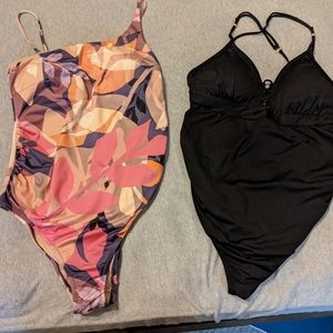 Two one piece maternity bathing suits